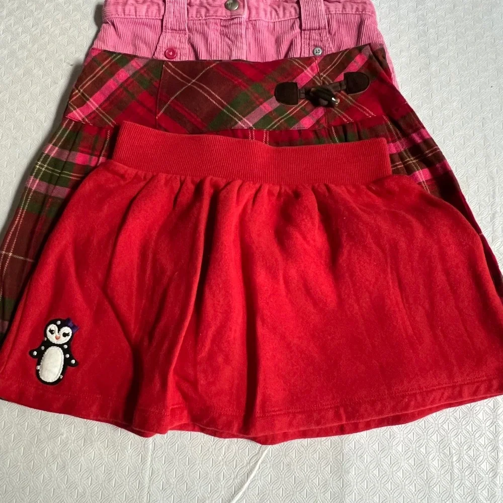 Girls Skirt Bundle Size 5-6 Gymboree Denim Corduroy Plaid 5pc Lot Preppy BTS